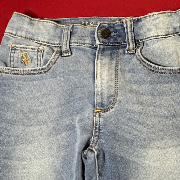 4for$20❗️U.S. Polo Assn. Girls Jeans | Size 8 | Stretchy Blue Medium Wash - Picture 10 of 11